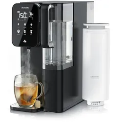 Arendo Auftisch-Osmoseanlage, 5 l Rohwassertank und 1,5 l Reinwassertank, Umkehrosmose-Wasserfilter, Heißwasserspender, 7 Filterstufen