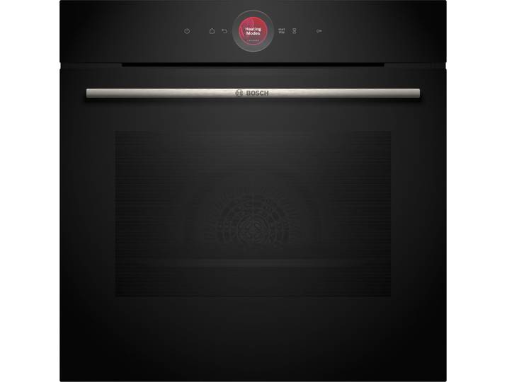 BOSCH Backofen Serie 8 HBG7341B1, mit Teleskopauszug nachrüstbar, Air Fry für knusprige Lebensmittel & Reinigungsunterstützung