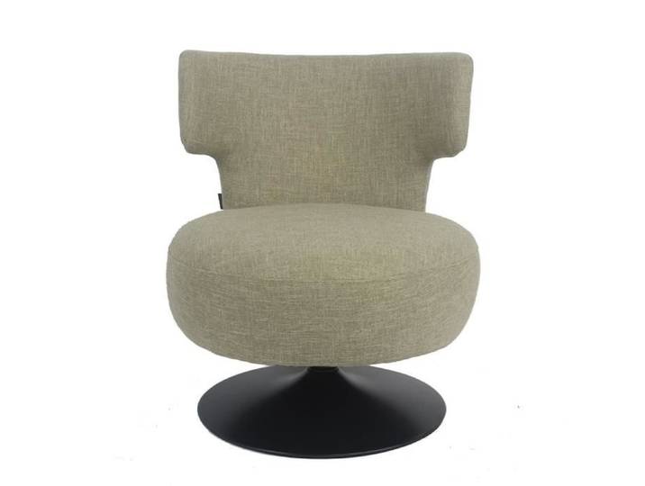 Fauteuil pivotant Metro en tissu lin vert olive - Livin24 - Relaxation - Scandinave - Moderne
