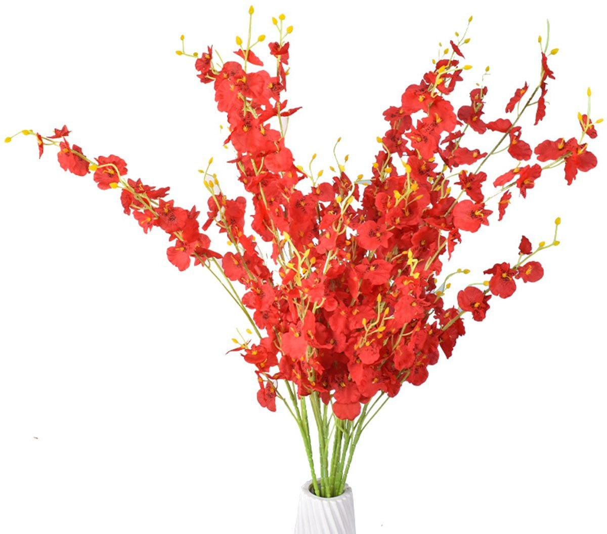 120 stuks Kunstmatige Dansende Orchideeën Bloemenboeket - Rood