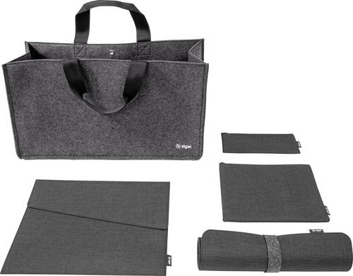 Sigel BAB02 Zubehör Tasche Bundle | Desk Sharing Bag L | Notebook Case | Organizer Set | Desk Mat Recycled PET, Synthetischer