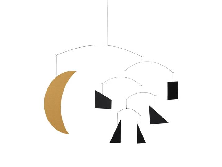 Ferm Living - Phase Mobile, 30 x 40 cm, schwarz / gold