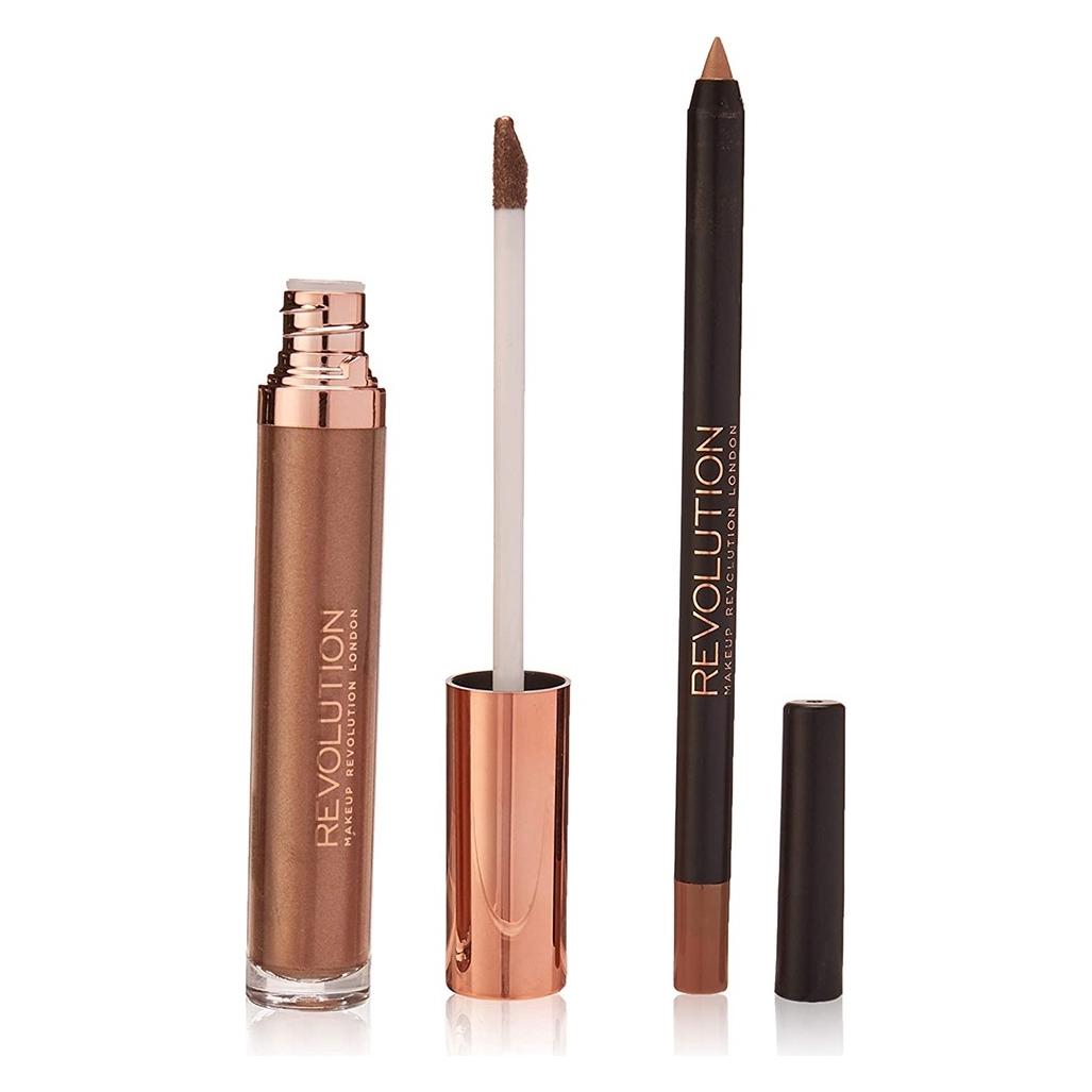 Makeup Revolution Sovereign Retro Luxe Metallic Lip Kit (Sovereign) (34388024)