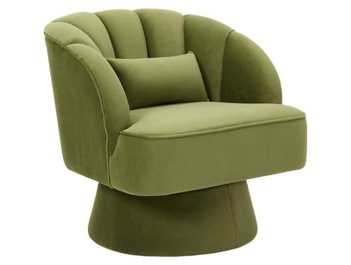 Fauteuil Rotatif - PROMIRACAL - Velours - Mécanisme Silencieux - 136 kg - Design Scandinave Chic
