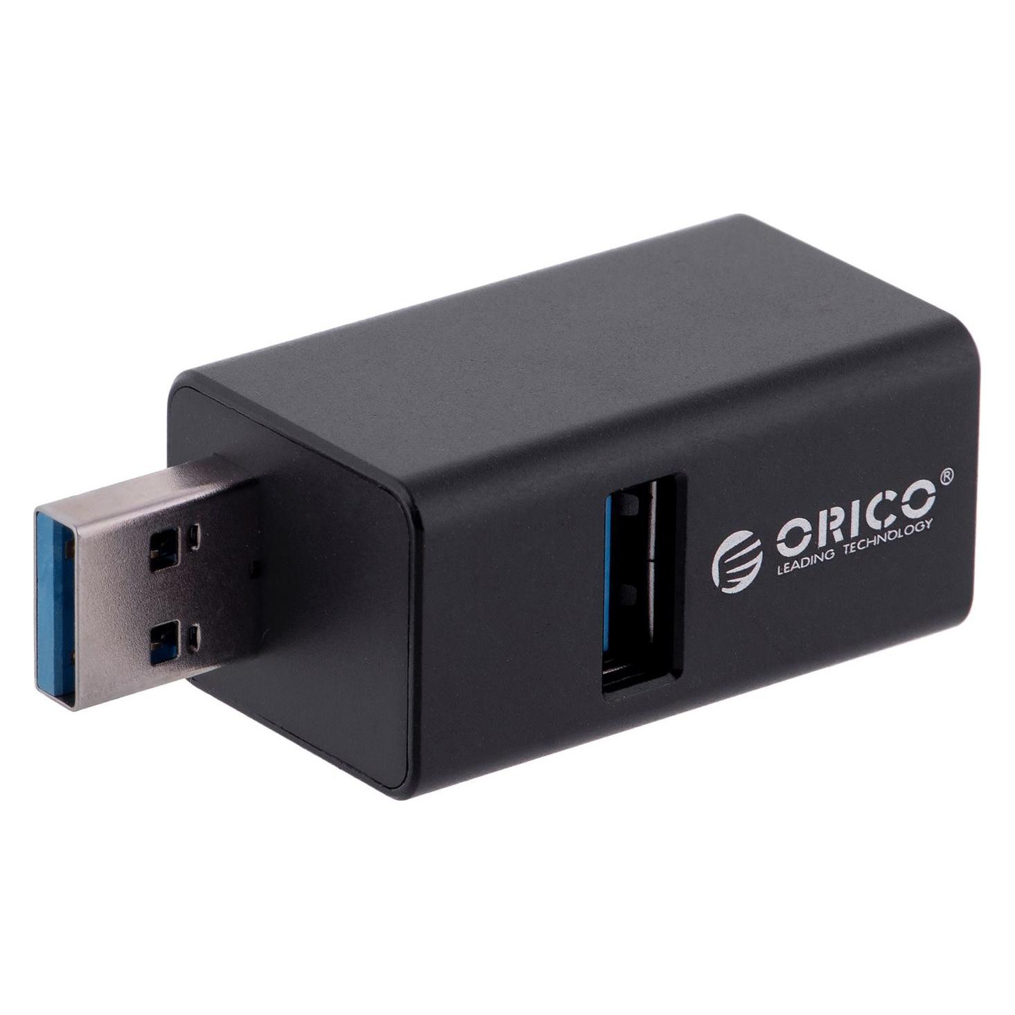 Orico HUB USB Mini hub 3x USB-A 2.0 (MINI-U32L-BK-BP) (USB-A, 3 Ports) (MINI-U32L-BK-BP)