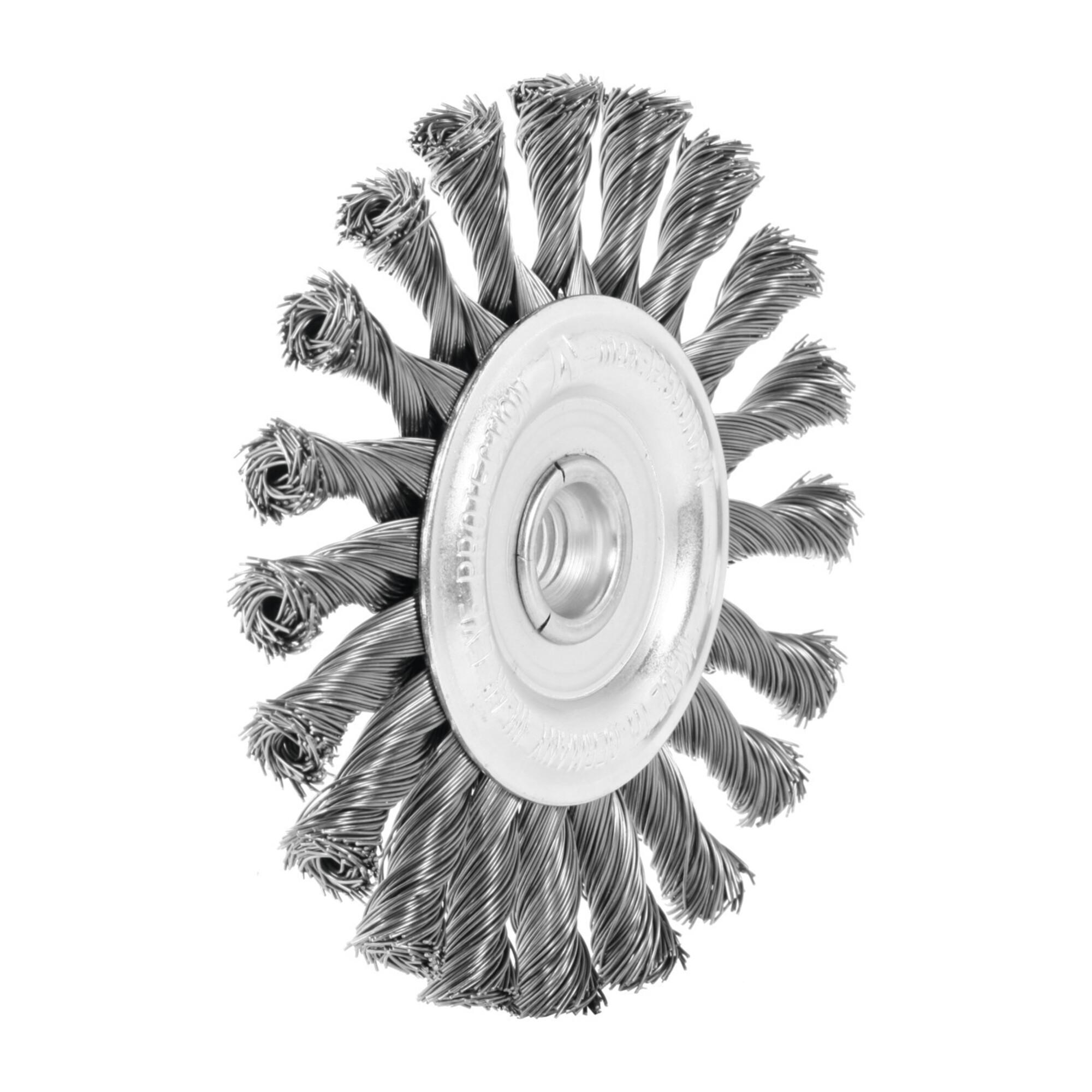 Lessmann Rundbürste Stahldraht 0,50 mm, Bürsten-⌀xBohrungs-⌀ / Gewinde: 125XM14 mm (473217)