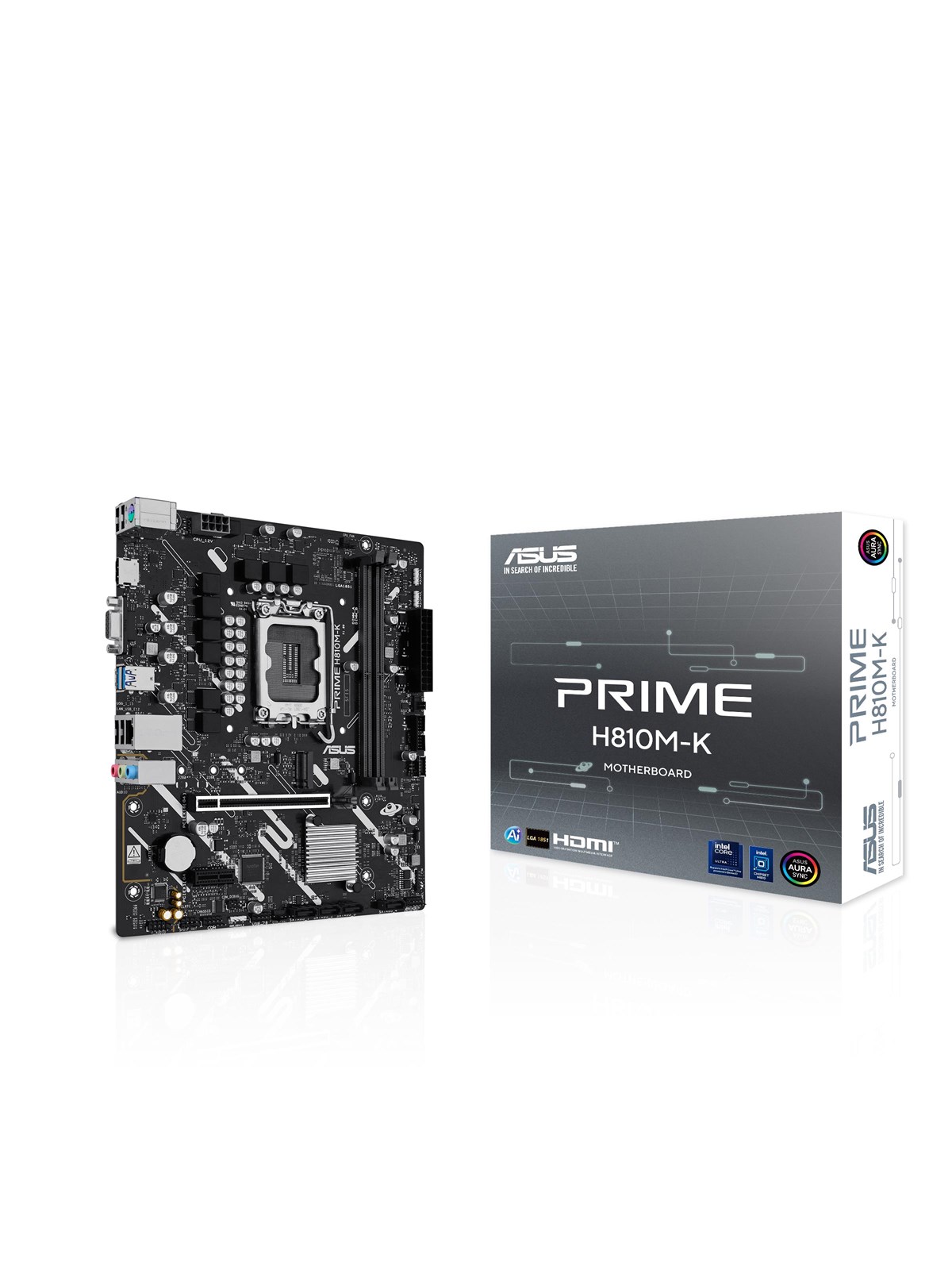 ASUS PRIME H810M-K Mainboard - Intel H810 - Intel LGA1851 - DDR5 RAM - Micro-ATX