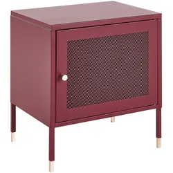 NACHTTISCH Metall dunkelrot 45/35/51 cm Ossett