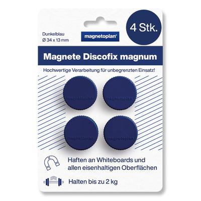magnetoplan Discofix Magnum geblistert dunkelbl 34mm 4St