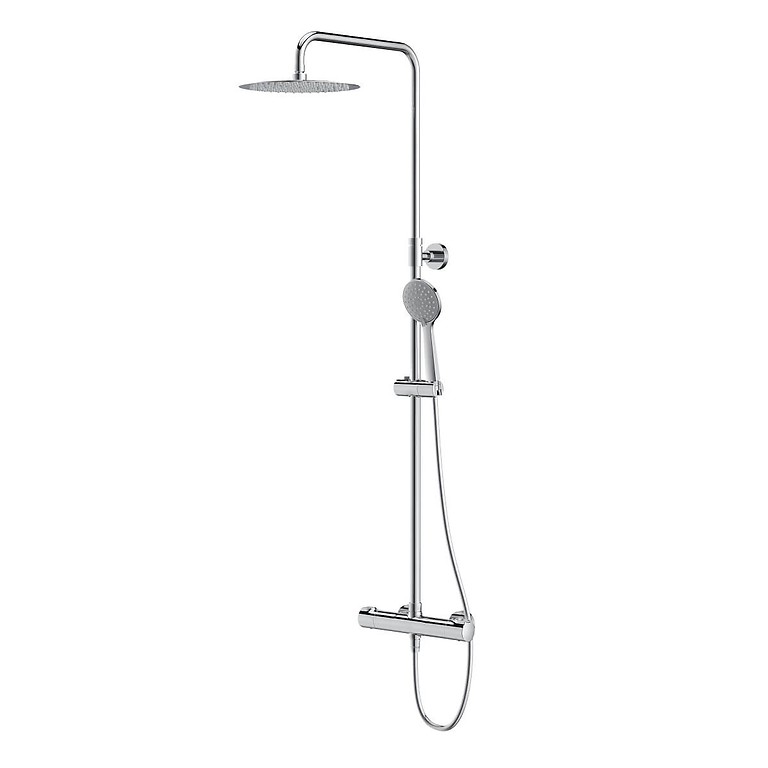 Design City Oval Duschsäule Mit Thermostay Mischer Chrom