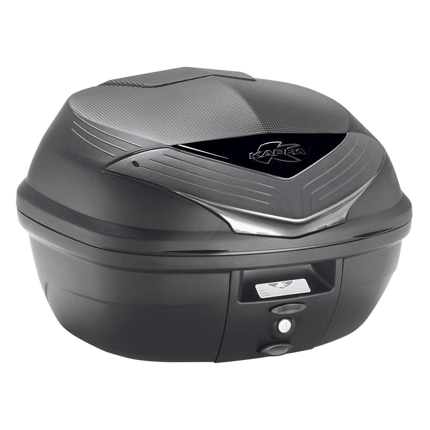 Kappa K355N TOP CASE schwarz mit transparentem Reflektor 35 Liter (35 l) (K355NT2)