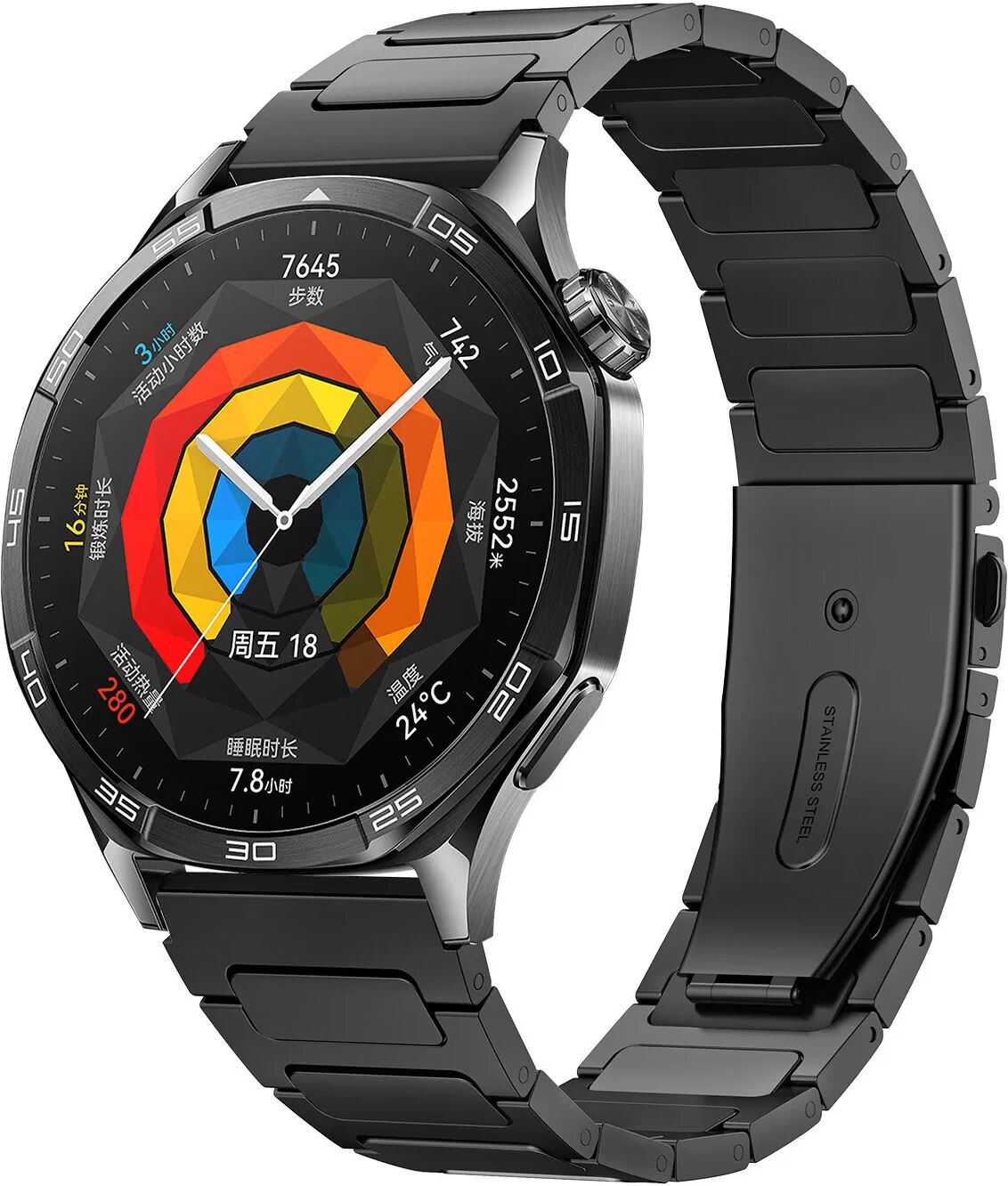 INF Premium 22mm Schwarzes Uhrenarmband aus Titanlegierung - Universelle Passform