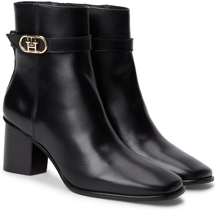 TOMMY HILFIGER Bottines en cuir, à talons bloc