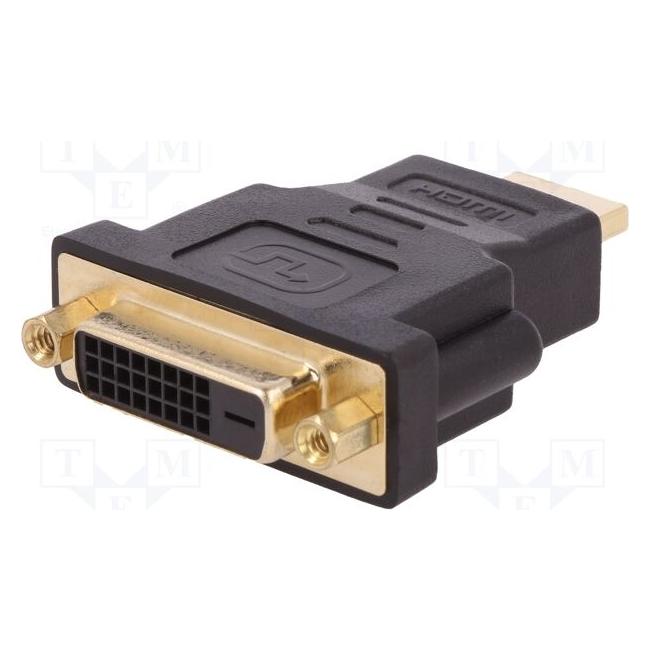 Qoltec Adapter AV HDMI - DVI-D czarny (50515) (50515)