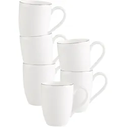Villeroy & Boch, Tasse, Anmut Platinum No. 1 Becher mit Henkel (300 ml, 6x)