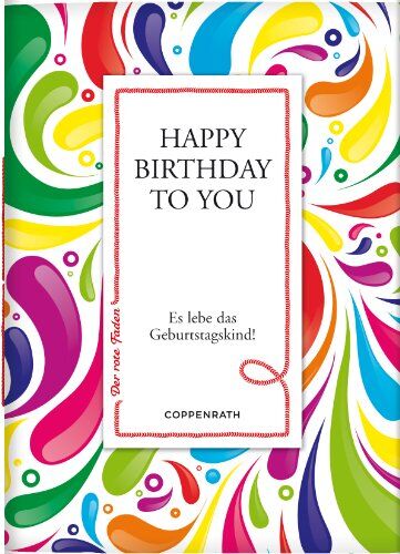 Nina Sträter - Der rote Faden No.46: Happy Birthday to you: Es lebe das Geburtstagskind! (Verkaufseinheit) - Preis vom 11.10.2026 03:10:56 h