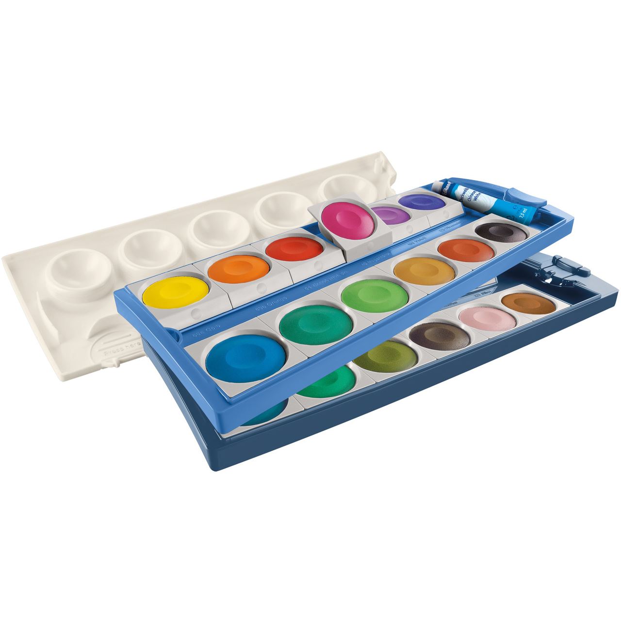 Pelikan Deckfarbkasten K24 eco inkl. Deckweiß, 24 Farben