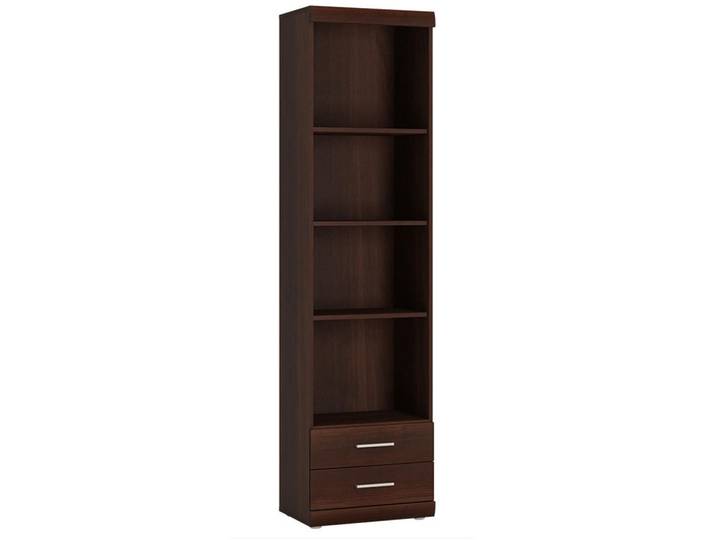 Feldmann-Wohnen Standregal Imperial Nussbaum Imperial 50 / 37,5 / 195 cm, Nussbaumfarben, 2 Schubladen, 50x195x37 cm, Wohnzimmer, Regale, Bücherregale