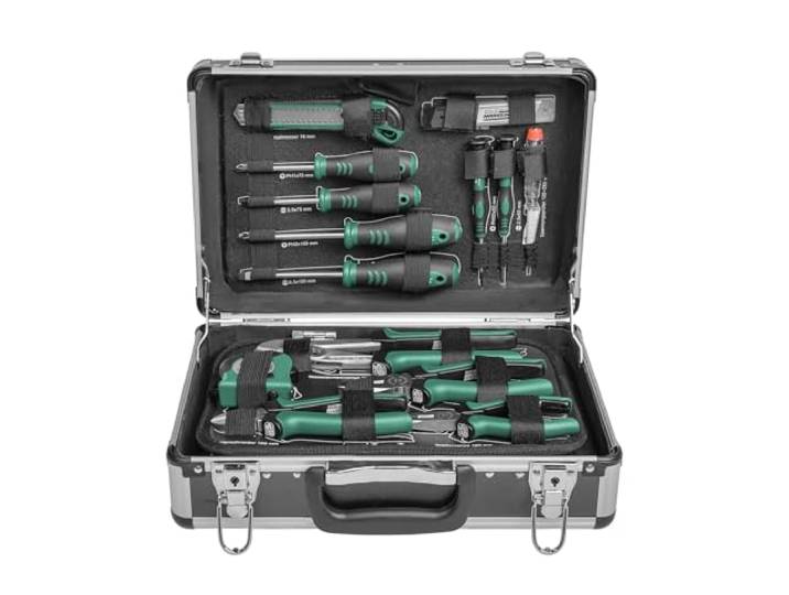 Brüder Mannesmann Alu-Werkzeugkoffer 90 tlg., abschließbar M29067