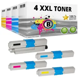 Druckfuxx, Toner, 4x XXL Toner für OKI ES 5431 dn ES 3452 dn MFP ES 5462 dn ES 5462 dnw MFP SET
