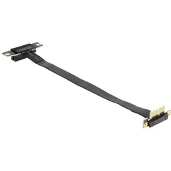 Delock Riser Karte PCI Express x1 Stecker 90° gewinkelt zu x1 Slot 90° gewinkelt (30 cm, Riser Card), Interne Kabel (PC)