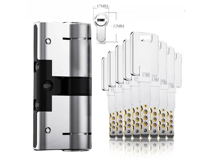 Cylindre de serrure Standard européen de haute qualité 65-130MM, cylindre de serrure de porte antivol de niveau Super C, serrure en cuivre domestique 8 clés