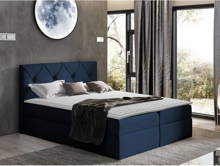 MIRJAN24 Boxspringbett Crystal (Matratze, Topper und Kopfteil), mit 2 Bettkästen, Stilvoll Bettgestell