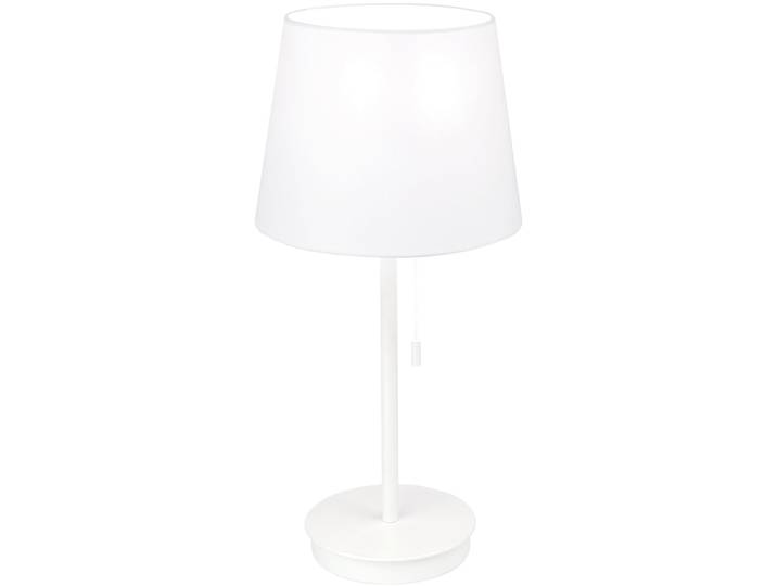 Tischlampe Ludwig weiss Stahl/Leinen H 50 cm