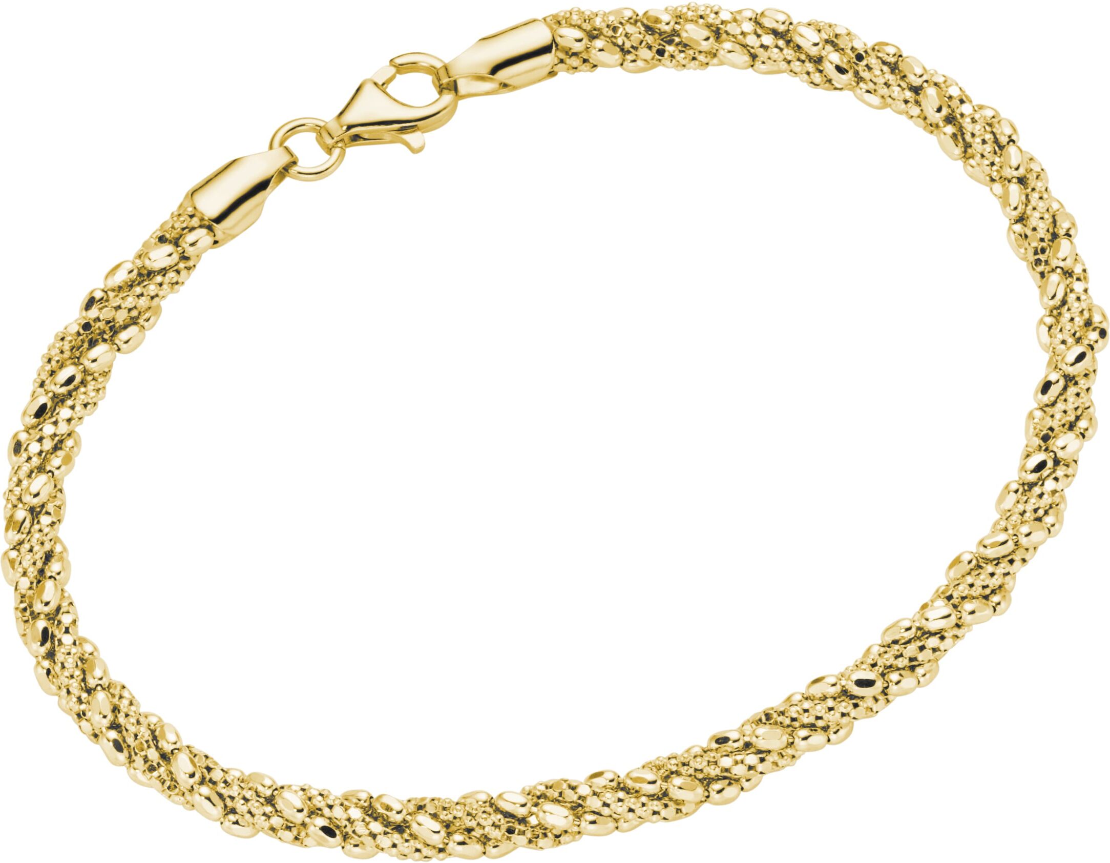 Armband SMART JEWEL "Armband Fantasiekette, gedreht, Silber 925", gold, Armbänder, Damen, Silber 925 (Sterlingsilber), Armband