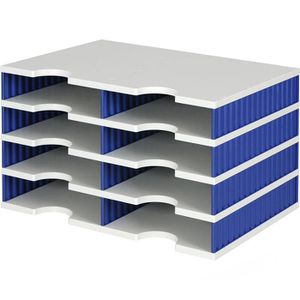 Styro Styro Sortierstation 268-0204  doc Duo, A4, 8 Fächer, 4 Etagen, Kunststoff, blau
