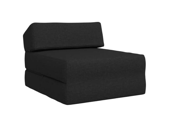 KKgypkn Klappsofa Bett Schwarz 60x70x41 cm Stoff 100% Polyester, Atmungsaktiv, Schaumstofffüllung, Reißverschluss, Für Wohnzimmer