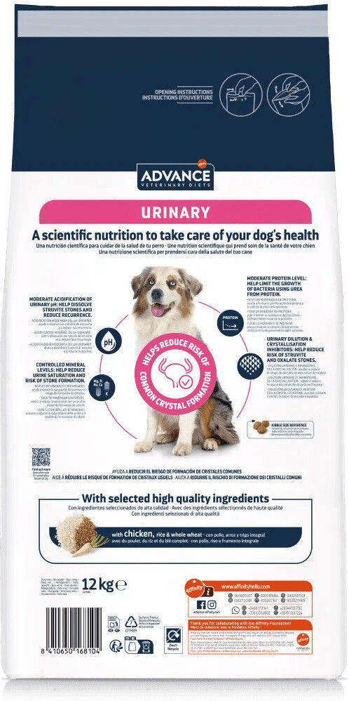 Advance Urinary para Perros 2 x 12 kg