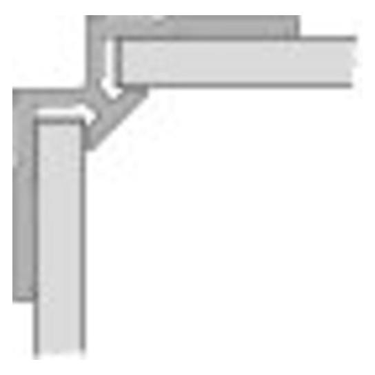 Hüppe Eckprofil, innen, für EasyStyle Wandverkleidung Länge 2550mm (ES0202055)