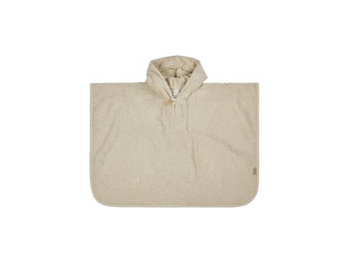 Sterntaler Poncho Dino Rexi - Kinder Badeponcho aus saugfähiger Baumwolle - Badetuch Poncho zum einfachen drüberziehen - Baby Badeponcho mit niedlichen Zacken auf der Kapuze, beige