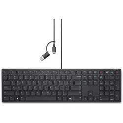 Dell Kabelgebundene Tastatur – KB525C – USA (Eng. Int., Kabelgebunden), Tastatur, Schwarz