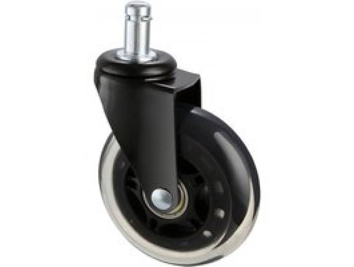 VEVOR Bürostuhl Rollen(5er Set) φ76,2MM Ersatz-Hartbodenrollen aus Polyurethan Schreibtischstuhl Rollen 59kg Tragfähigkeit Drehstuhlrollen Ideal für Bürostühle Gaming-Stühle Drehstühle