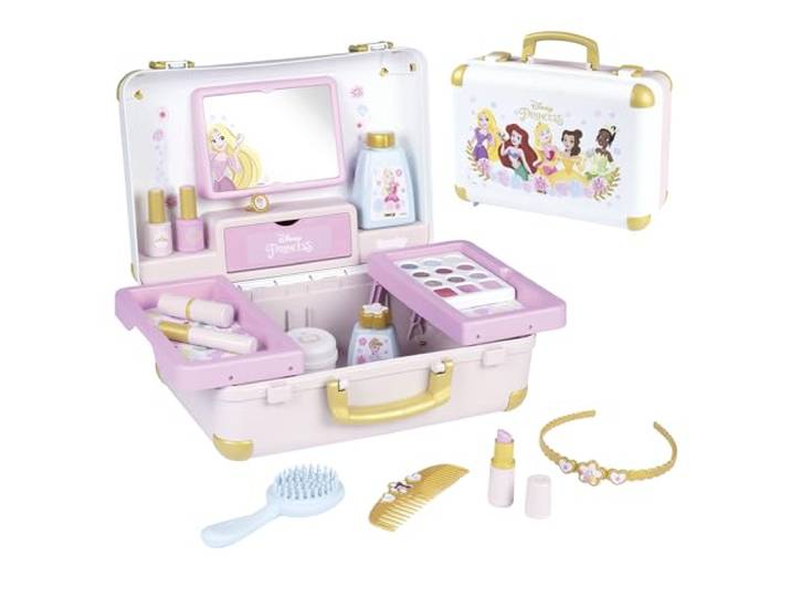 Smoby - Disney Prinsessen - Beautycase - Haarverzorging + Nagels + Nepmake-up - 13 Accessoires - Vanaf 3 jaar - Gemaakt in Frankrijk