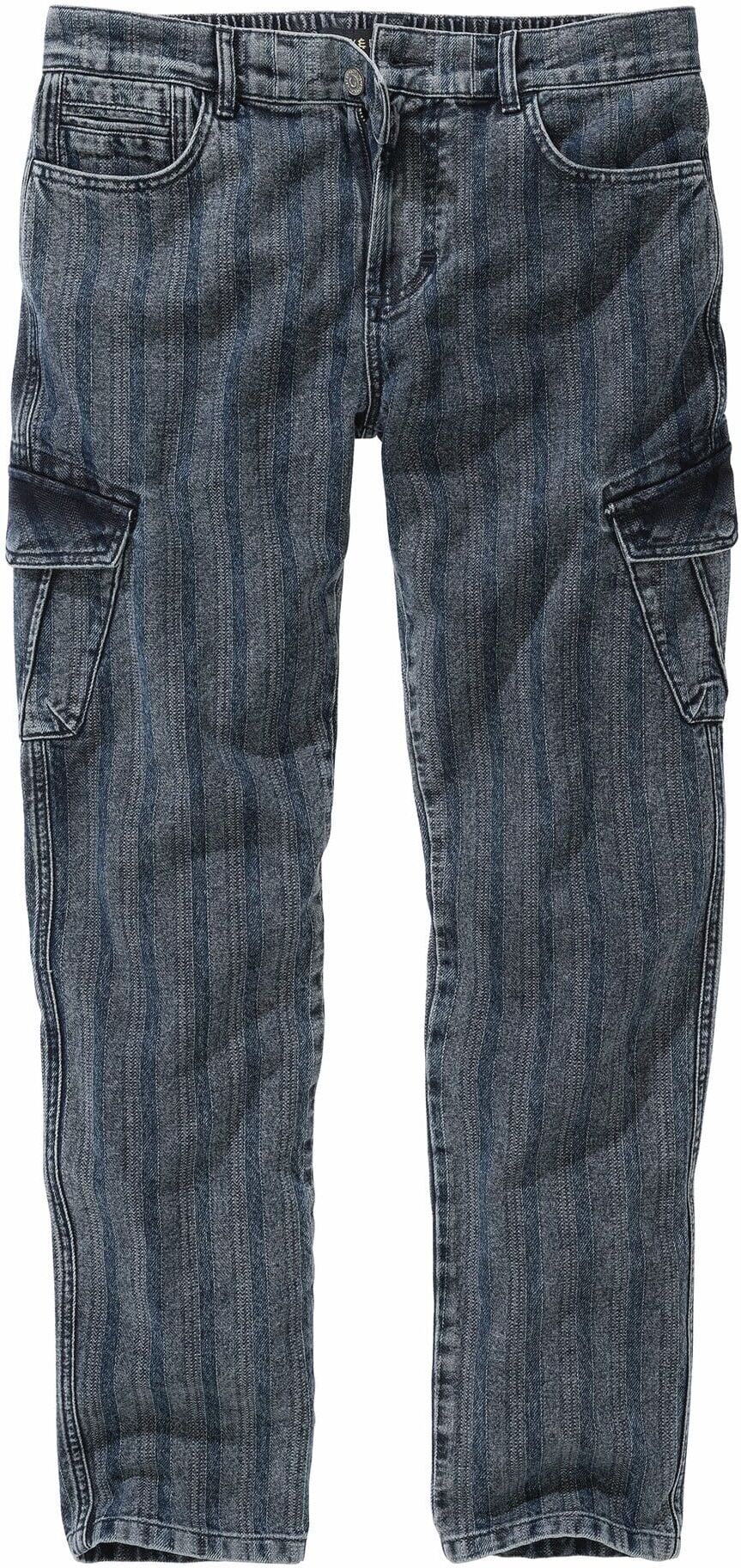 Mey & Edlich Herringbone-Denim-Cargo Blau 31/32
