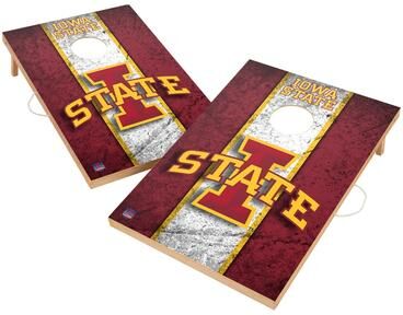 Skip's Garage Vintage Iowa State University Cyclones 2x4 Tailgate Cornhole Boards