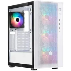Silverstone SST-FAR1W-PRO V2 - FARA R1 Tower ATX Computer Case, mesh front panel, tempered glas side (ATX), PC Gehäuse, Weiss