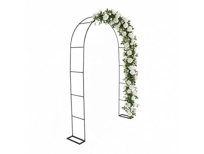 Relaxdays\, Arche de Jardin\, métal\, H x L x P : 240 x 140 x 38 cm\, Arche Solide pour Plantes grimpantes\, Noir