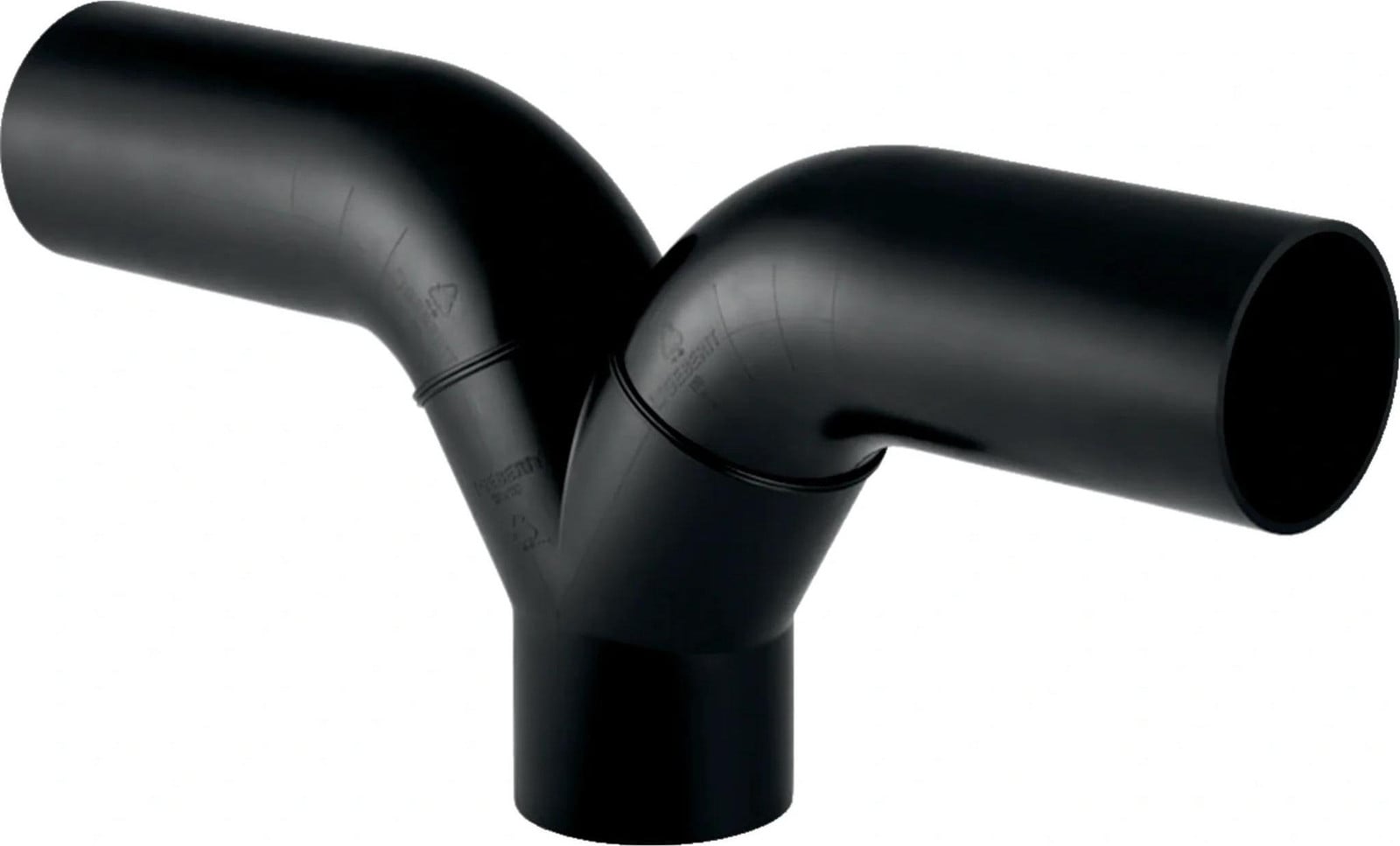 Geberit GE PE bochtstuk voor verticale installatie, diameter 110 mm, met aansluitbocht
