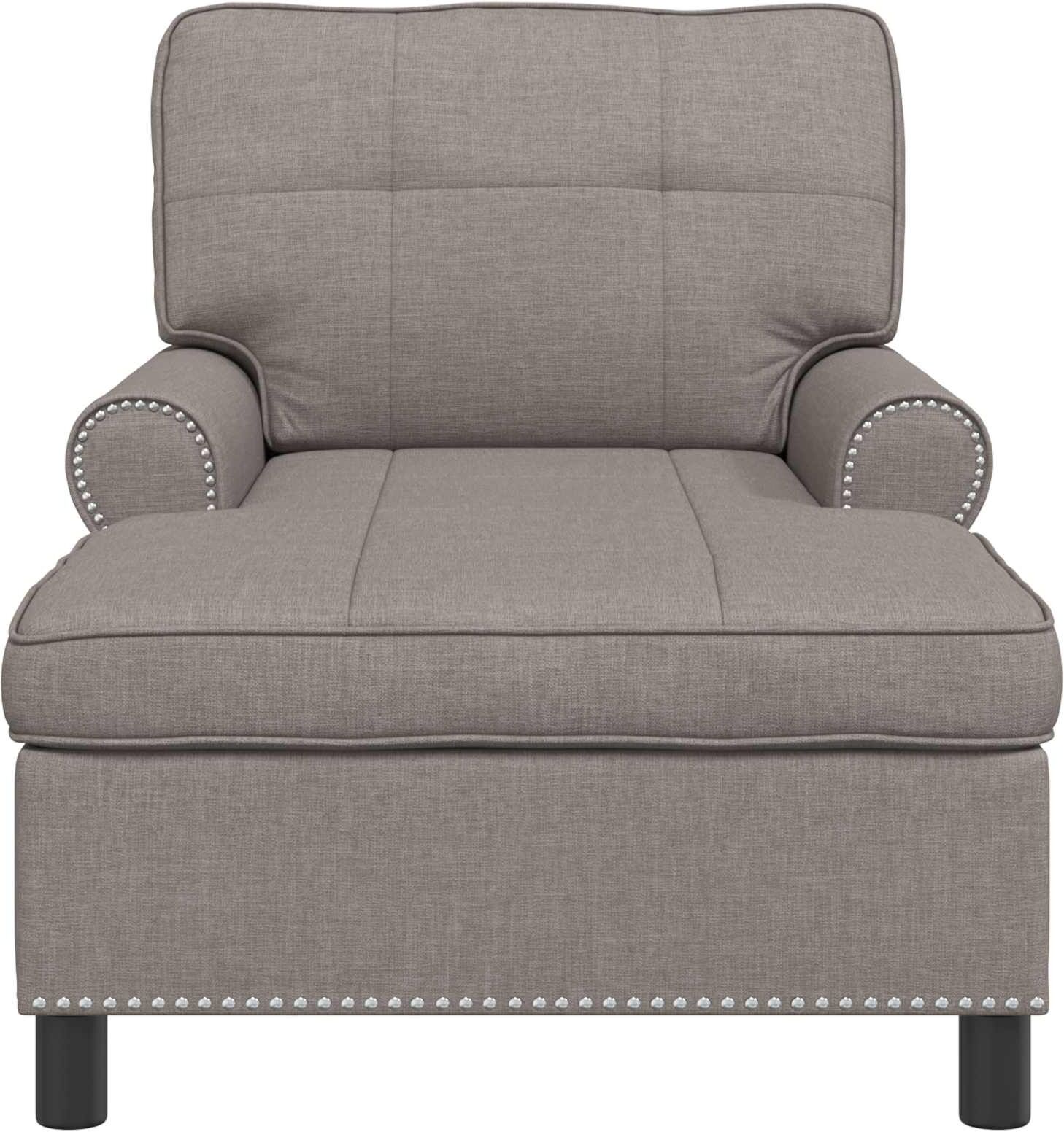 vidaXL Chaise longue Taupe tissu 91 x 157 x 91 cm