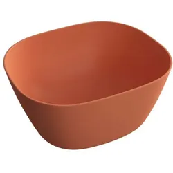 VitrA Plural Aufsatzschale 7811B477-0016 45 x 38 x 13,5 cm, rote Erde matt, hoch, rechteckig, ohne Überlauf/Hahnloch