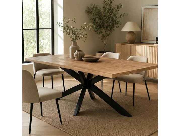 Table À Manger Rectangulaire Bois De Manguier 240 Cm Fulton