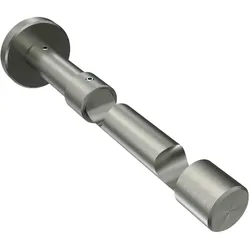TRÄGER FÜR GARDINENSTANGEN 16 mm Ø, Sinux 2-läufig, Edelstahl-Optik