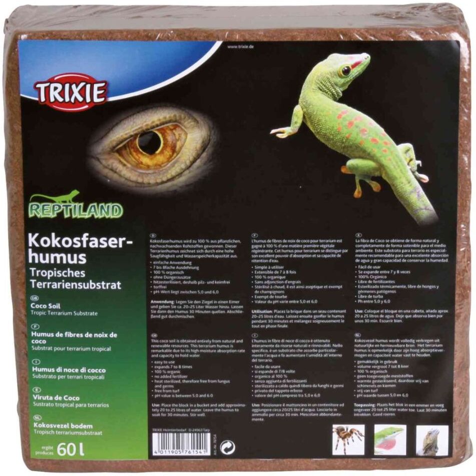 TRIXIE Kokosfaserhumus, Substrat, gepresst, ergibt 60 l