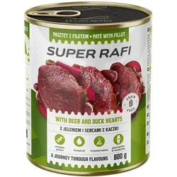 NOTEC-TAL Super Rafi mit Hirschfleisch und Entenherzen für Hunde, 800g