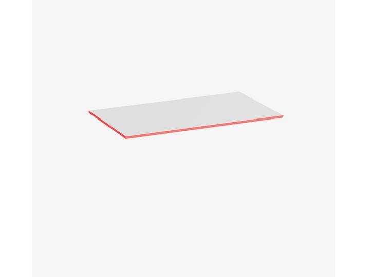Gaming Tischplatte Weiß Rechteck Topweiß Fire Red 1400 x 800 x 19 mm