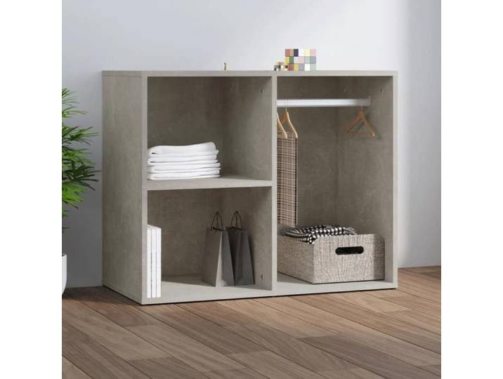 Armoire de dressing - - Gris béton - 80x40x65 cm - Bois d'ingénierie